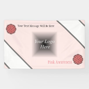 Rosa Blume Ribbon von Kenneth Yoncich Banner