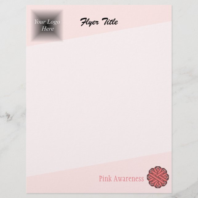 Rosa Blume Ribbon von Kenneth Yoncich Flyer (Vorne)