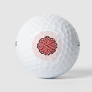 Rosa Blume Ribbon von Kenneth Yoncich Golfball