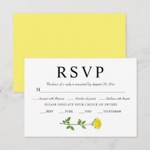 Rosa Blume Romantik Hochzeit mit Blumen RSVP Karte