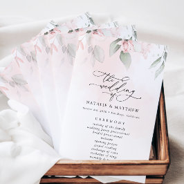 Rosa Blume, rosa Blume, Boho, Hochzeitsprogramm