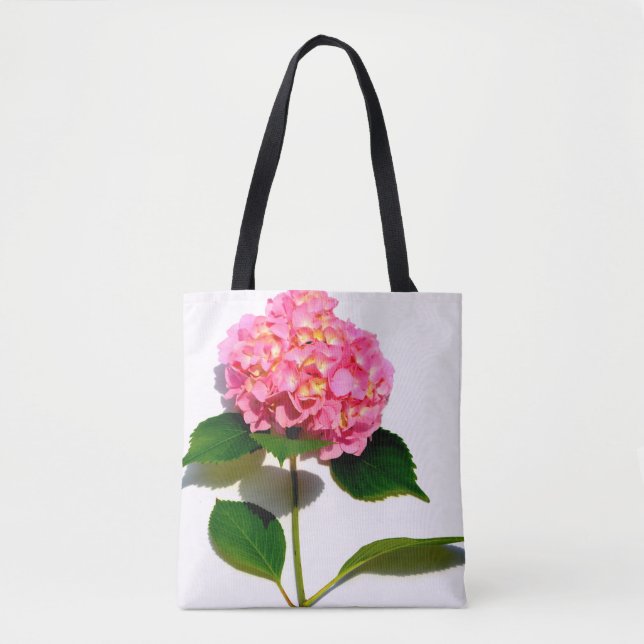 Rosa Blume Rosa, rosa, rosafarbene Hydrangea Tasche (Vorderseite)