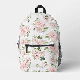 Rosa Blume, rosa Rosen, Aquarellfarben-Blume Bedruckter Rucksack