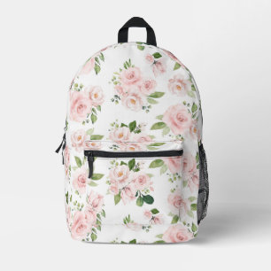 Rosa Blume, rosa Rosen, Aquarellfarben-Blume Bedruckter Rucksack