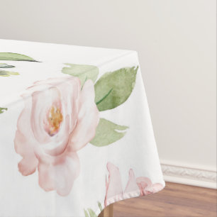 Rosa Blume, rosa Rosen, Aquarellfarben-Blume Tischdecke