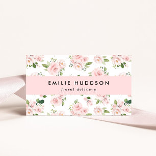 Rosa Blume, Rosa Rosen, Florenz, Blume Shop Visitenkarte