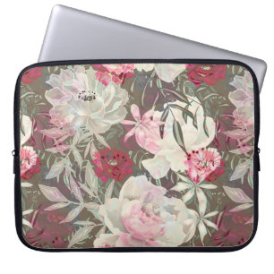 Rosa Blume Rosa Zitronen Blumenstrauß Laptopschutzhülle