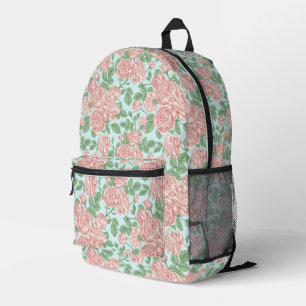 Rosa Blume Rose Garten Bouquet Muster Bedruckter Rucksack