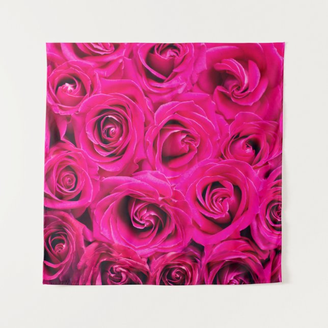 Rosa Blume Rose Hintergrund Wandteppich (Vorderseite)
