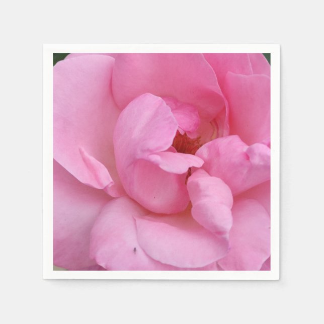 Rosa Blume Serviette (Vorderseite)