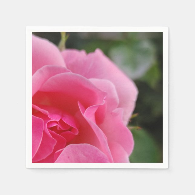 Rosa Blume Serviette (Vorderseite)