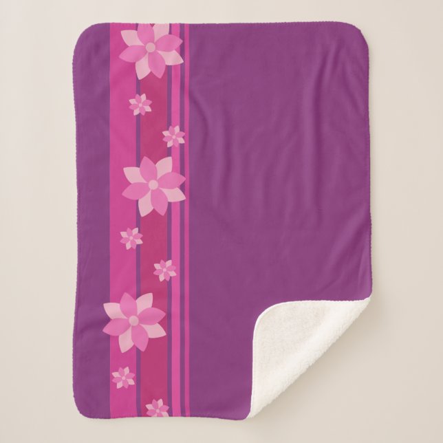 Rosa Blume Sherpadecke (Vorderseite)