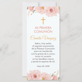 Rosa Blume Spanisches Erste Kommune Lesezeichen