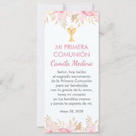 Rosa Blume Spanisches Erste Kommune Lesezeichen