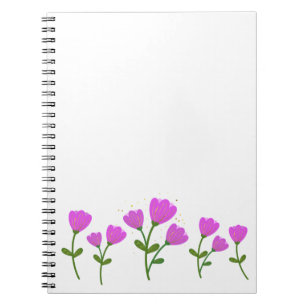 Rosa Blume Spiral Foto Notebook Notizblock