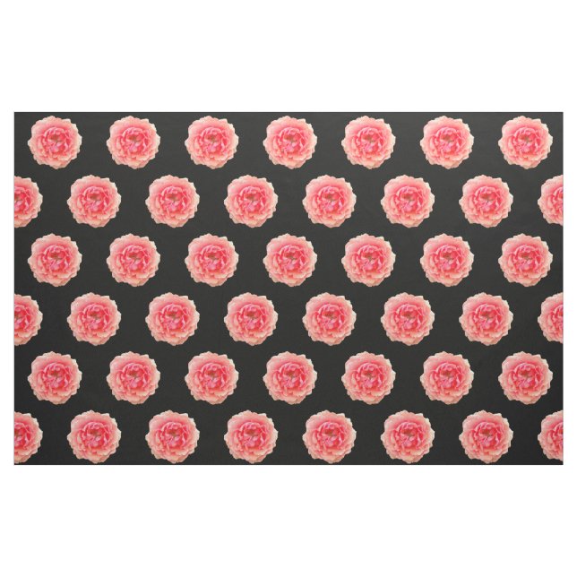 Rosa Blume Stoffe, schwarz Stoff (Fat Quarter (45,7 x 55,9 cm))