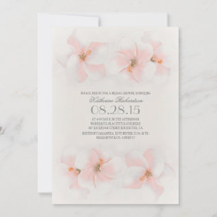 Rosa Blume Strand Brautparty Einladung