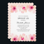 Rosa Blume süß 16. Blütenblüte 16. Geburtstag Einladung<br><div class="desc">Sweet 16 Geburtstagseinladung mit rosa Blume. Bitte kontaktieren Sie mich,  wenn Sie zusätzliche Artikel benötigen.</div>