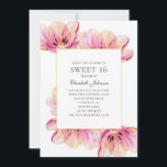 Rosa Blume Süß 16. Frühlingsblumen 16. Geburtstag Einladung<br><div class="desc">Spring Sweet 16 Geburtstag Einladung mit rosa Blume. Bitte kontaktieren Sie mich,  wenn Sie zusätzliche Artikel benötigen.</div>