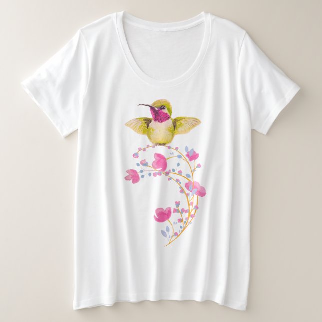 Rosa Blume T - Shirt (Design vorne)