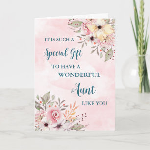 Rosa Blume Tante Happy Mother Day Card Karte