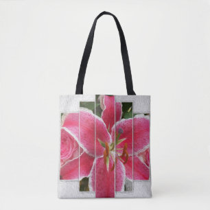 Rosa Blume Tasche