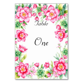 Rosa Blume Tischnummer