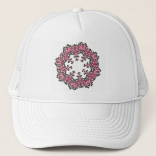 Rosa Blume Truckerkappe