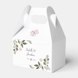 Rosa Blume und Blätter Geschenkschachtel