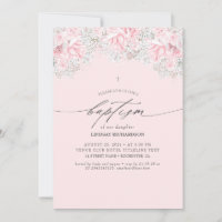 Rosa Blume und Niedliche Gipskraut Taufe des Mädch