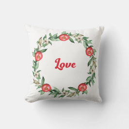 Rosa Blume und Pomegrana Weihnachtskranz | Liebe Kissen