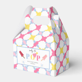 Rosa Blume und Popsicle Baby Dusche Party Geschenkschachtel