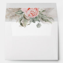 Rosa Blume und sanfte Vegetation Elegant Soft Boho