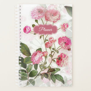 Rosa Blume Vintages Muster Planer