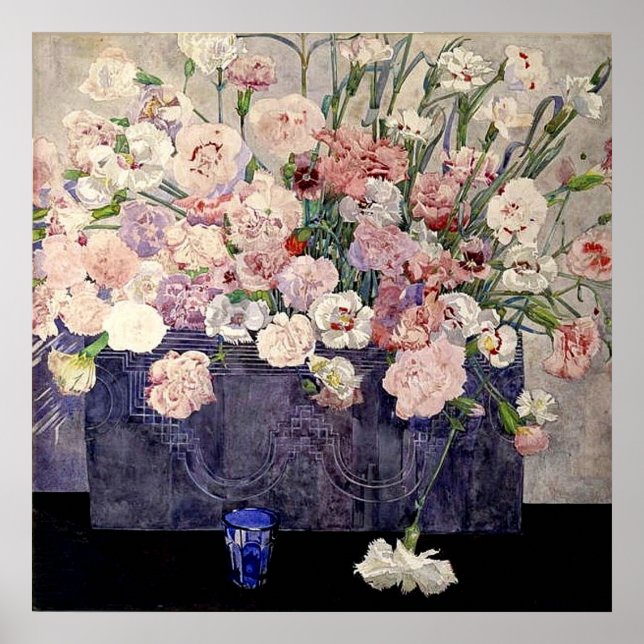 Rosa Blume von Mackintosh Poster (Vorne)