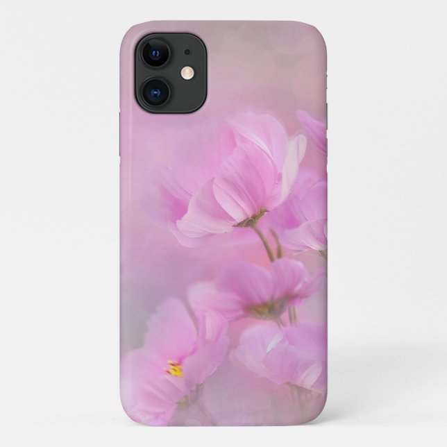 Rosa Blume Watercolor Wilde Kosmos Case-Mate iPhone Hülle (Rückseite)