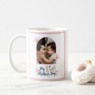 Rosa Blumen 1. Muttertag Individuelles Erinnerungs Kaffeetasse