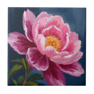 Rosa-Blumen-Aquarellmalerei Fliese