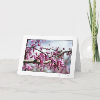Rosa Blumen-Baum Karte