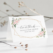 Rosa Blumen, Boho, Baby Shower