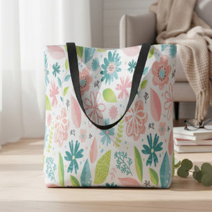 Rosa Blumen-Everyday-Tasche Tasche