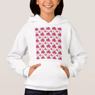 Rosa Blumen Floralmuster Design Hoodie