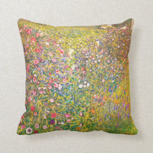 Rosa Blumen Gustav Klimt Kissen