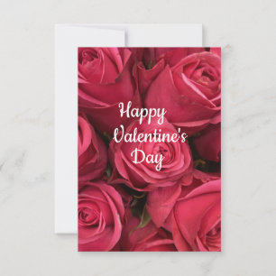 Rosa Blumen Happy Valentinstag Karte