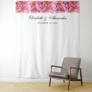 Rosa Blumen Hintergrund. Floraler Hochzeits Hinter Wandteppich