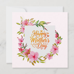 Rosa Blumen "Ich liebe dich Mama" Alles Gute zum M Karte