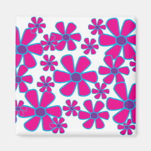 Rosa Blumen-Magnet Magnet