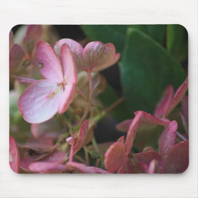 Rosa Blumen Mousepad (Vorne)