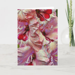 Rosa Blumen Notizkarte Karte