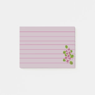 Rosa Blumen-Post-it-Zettel Post-it Klebezettel